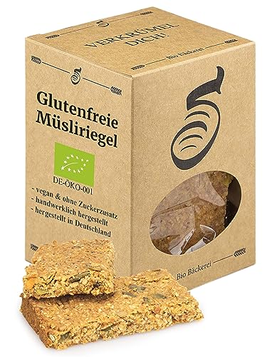 Bäckerei Spiegelhauer Bio Müsli-Riegel 250g glutenfrei 5 Stück vegan I Bio Nussriegel ohne Gluten, glutenfreie Müsliriegel von Bäckerei Spiegelhauer