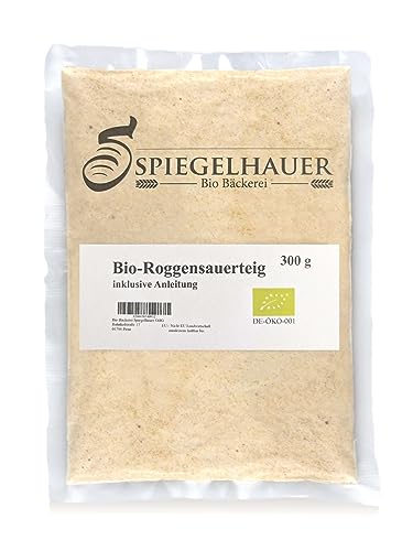 Bäckerei Spiegelhauer frischer Bio Roggensauerteig 300g I Brot backen ohne Hefe I Natursauerteig perfekt für Brote oder als Anstellgut 300g I ohne Glas von Bäckerei Spiegelhauer