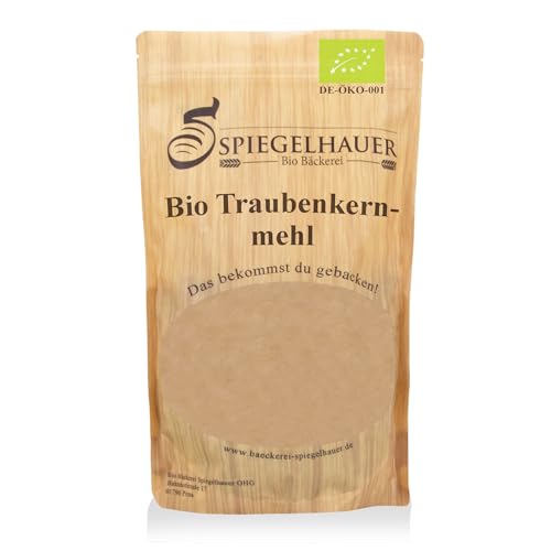 Bio Traubenkernmehl 1 kg ROH Traubenkerne extra fein zu Pulver vermahlen laktosefrei glutenfrei von Bäckerei Spiegelhauer