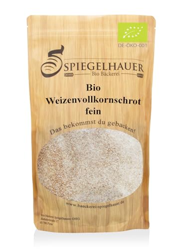 Bio Weizenvollkornschrot fein 1 kg von Bäckerei Spiegelhauer
