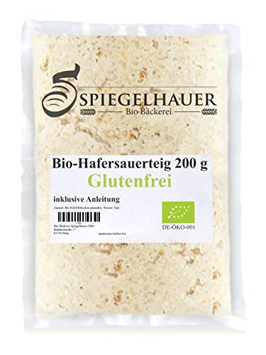 Bio glutenfreier Sauerteig Bio-Hafersauerteig 200g frisches Anstellgut zum Backen inklusive Anleitung (ohne Glas) von Bäckerei Spiegelhauer