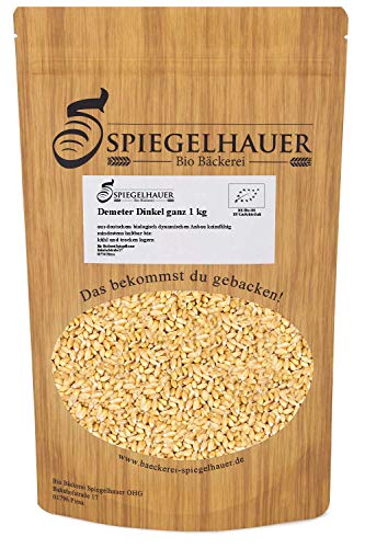 Demeter Bio Dinkelkörner ganz 1 kg keimfähig von Bäckerei Spiegelhauer