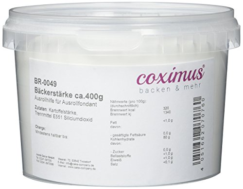 Cake Company Bäckerstärke ca. 400g 1er Pack (1 x 400 g) von Bäckerstärke Ausrollhilfe für Ausrollfondant
