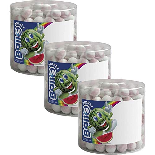 Rocket Balls Brausebälle Wassermelone 200 Stk. inder Dose (3er Pack) von Bälls Rocket