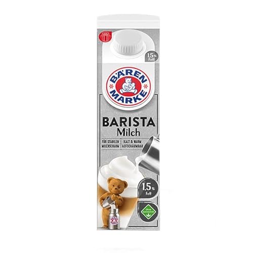 Bärenmarke Barista Milch 1,5% / haltbare Milch mit Drehverschluss 12 x 1l von Bärenmarke