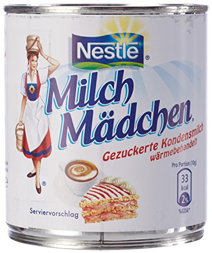 Nestle Milchmädchen gezuckert Kondensmilch, 12er Pack (12 x 400 g Dose) von Bärenmarke