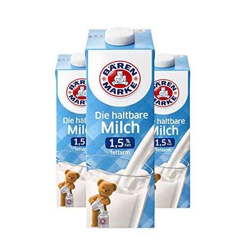 Bärenmarke fettarme H-Milch, 1,5% Fett, 3er Pack von Bärenmarke