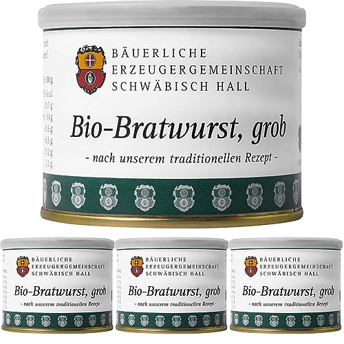 Bäuerliche Erzeugergemeinschaft Schwäbisch Hall Bio Bratwurst 200 g (Packung mit 4) von Bäuerliche Erzeugergemeinschaft Schwäbisch Hall