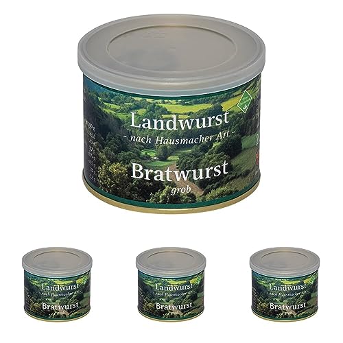 Landwurst Bratwurst 200g Dose (Packung mit 4) von Bäuerliche Erzeugergemeinschaft Schwäbisch Hall
