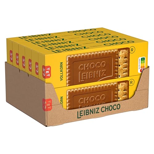 LEIBNIZ Choco Vollkorn, 125 g, knusprige Vollkornkekse eingebettet in zarte Milchschokolade (1 x 125 g) von Leibniz