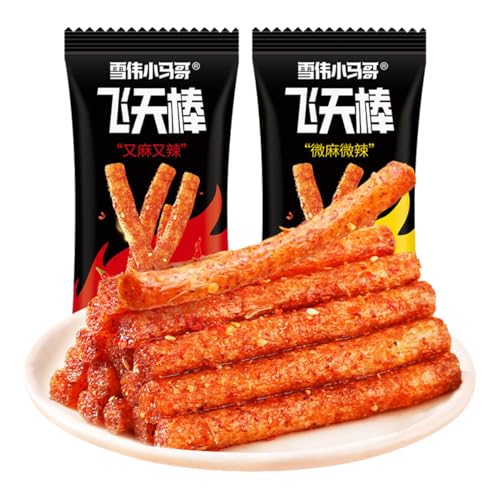 BaiLiSnacky 20 Beutel Big Latiao Würzige Chinesische Snacks Hot & Spicy Stick Gluten Strips hinesische Spezialitäten Fürs Büro Lässiger von BaiLiSnacky