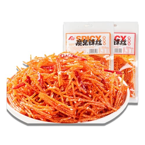 BaiLiSnacky Big Latiao Würzige Chinesische Snacks80*3Pcs, Hot & Spicy Stick Gluten Strips, Scharfer Weizensnack Klassische Hot Strips Fürs Büro von BaiLiSnacky