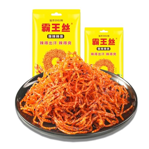 BaiLiSnacky Latiao 20g*10Pcs Latio Chinese Snack Chinesische Würzige Snacks Würzig Gewürzte Snacks Klassische Hot Strips Fürs Büro Spicy Vegan Snack von BaiLiSnacky