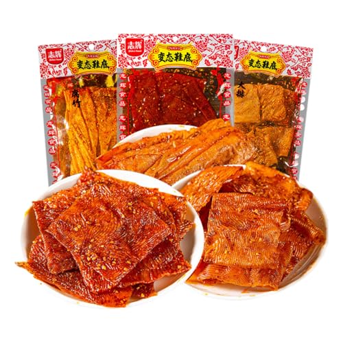 BaiLiSnacky Latiao 50g*3 Packungen Snacks Chinesische Würzige Klassische Streifen Für Das Büro Lässige Duftendes Scharf Hot & Spicy Stick Gluten von BaiLiSnacky