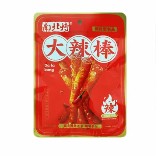BaiLiSnacky Latiao 68g*2Pcs Latio Chinese Snack Chinesische Würzige Snacks Würzig Gewürzte Snacks Klassische Hot Strips Fürs Büro Partys (würziger Stock) von BaiLiSnacky