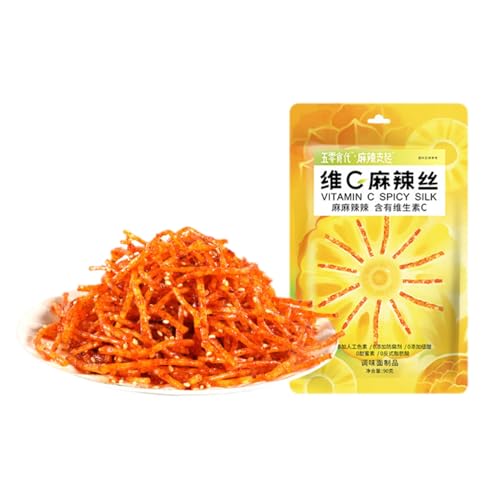 BaiLiSnacky Latiao –Chinesische Würzige Snacks 90g Authentisch Chinesisch | Vegetarisch | Würzig & Aromatisch | Klassische Hot Strips Fürs Büro Lässiger Snack (Würzige, würzige Seide) von BaiLiSnacky