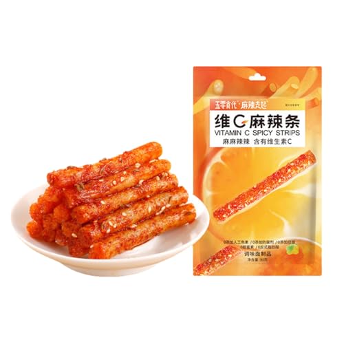 BaiLiSnacky Latiao –Chinesische Würzige Snacks 90g Authentisch Chinesisch | Vegetarisch | Würzig & Aromatisch | Klassische Hot Strips Fürs Büro Lässiger Snack (Würzige Streifen) von BaiLiSnacky