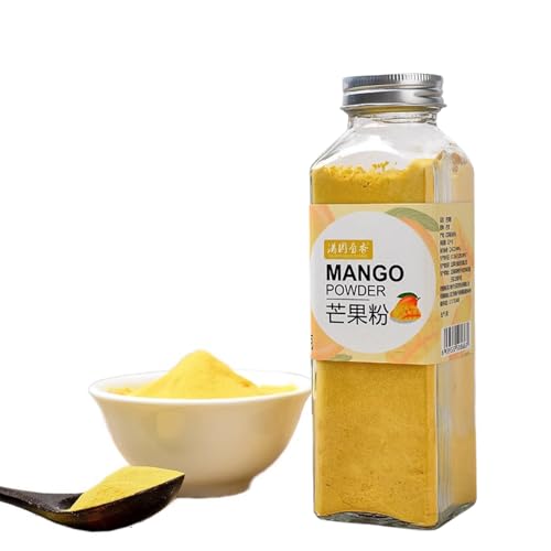 BaiLiSnacky Matcha Pulver aus Grüntee für Latte Eis Bubble Tea oder Backen - Tee 100% natürlich in wiederverschließbarer Dose (Mangopulver 220g) von BaiLiSnacky