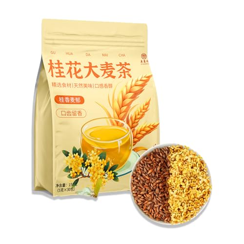 BaiLiSnacky Osmanthus Gersten Tee 150g (30 Beutel) - Natürlicher Kräutertee Vegan Koffeinfrei Sommergetränk & Kaffeeersatz Natürlicher ohne Zusätze von BaiLiSnacky