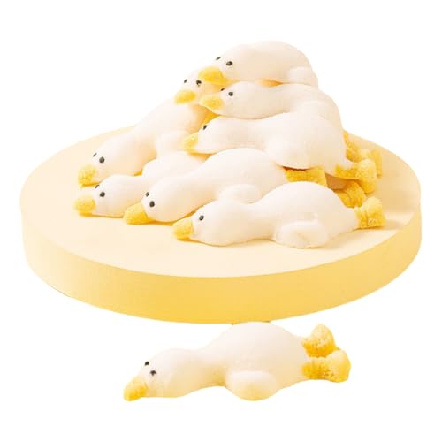 BaiLiSnacky Panda Marshmallows 10 Stück (100 G) Weiche Zum Dekorieren Von Torten & Cupcakes Vegan Perfekt Für Geburtstage Hochzeiten Und Geschenke (3D kleine Ente-Marshmallo) von BaiLiSnacky