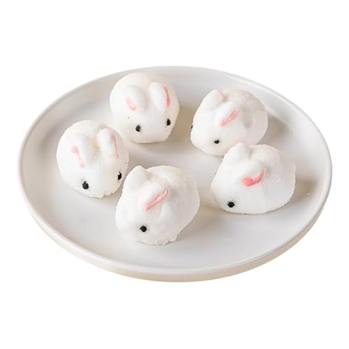 BaiLiSnacky Panda Marshmallows 10 Stück (100 G) Weiche Zum Dekorieren Von Torten & Cupcakes Vegan Perfekt Für Geburtstage Hochzeiten Und Geschenke (Kleiner Jadehase Marshmallow) von BaiLiSnacky