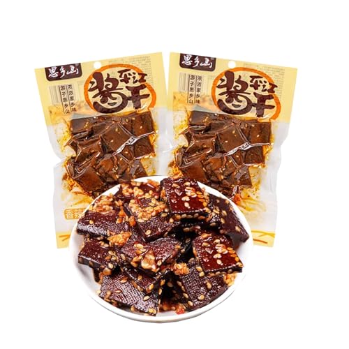 BaiLiSnacky Scharfe Bohnen Curd Stangen 125g * 2 Packungen Vegetarische Snacks Chinesische Tofu Veganer latiao Spicy Casual Food von BaiLiSnacky