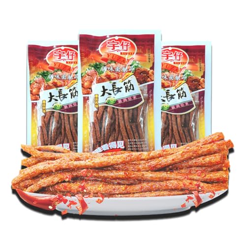 BaiLiSnacky Würzig Gewürzte Snacks Latiao 18g×10Pcs Süß Und Würzig Chinesische Würzige Snacks Klassische Hot Strips Fürs Büro Lässiger Snack von BaiLiSnacky
