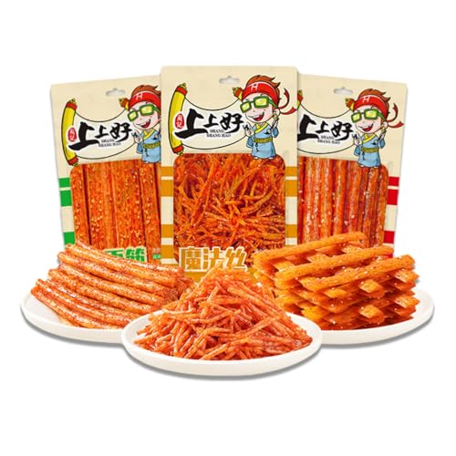 BaiLiSnacky Würzig Gewürzte Snacks Latiao 62g×3Pcs Süß Und Würzig Chinesische Würzige Snacks Klassische Hot Strips Fürs Büro Lässiger Snack von BaiLiSnacky