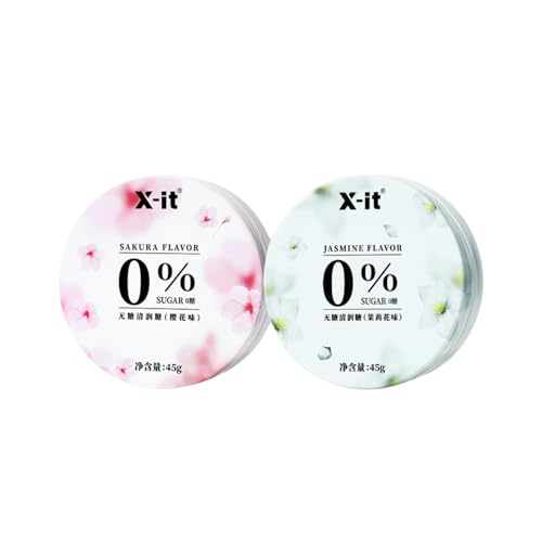 BaiLiSnacky Zuckerfreie Jasmin 45 Gramm-Minte Bonbons Natürliche Aromen - Vegan & Glutenfrei für Frischen Atem Vegetarier geeignet (Zuckerfreie Jasmin + Sakura Mint Candy) von BaiLiSnacky