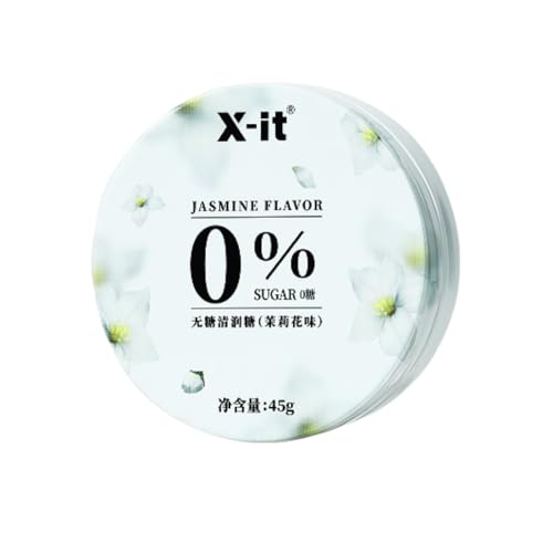 BaiLiSnacky Zuckerfreie Jasmin 45 Gramm-Minte Bonbons Natürliche Aromen - Vegan & Glutenfrei für Frischen Atem Vegetarier geeignet (Zuckerfreie Jasmin-Minzbo) von BaiLiSnacky