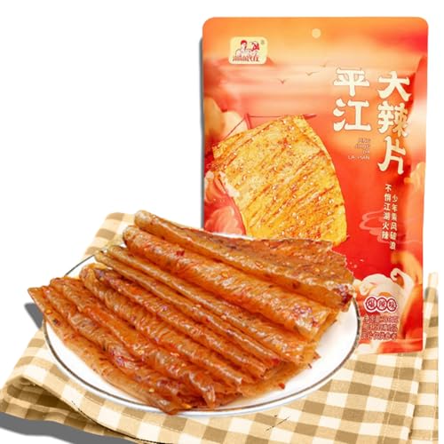 Würzige Chinesische Snacks Würzig Gewürzte Packungen Big Latiao 86 g * 2 PackungenHot & Spicy Stick Gluten Strips, Scharfer Weizensnack Klassische Hot Strips fürs Büro, Lässiger Snack von BaiLiSnacky
