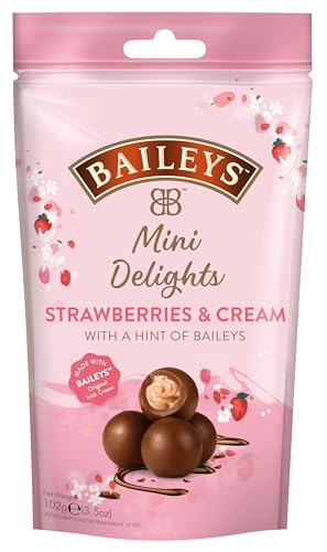 Baileys Chocolate Mini Delights Strawberries & Cream | 1 x 102 g | zartschmelzende Mini-Pralinen | Pralinen Geschenk | gefüllt mit Baileys Likör Baileys Chocolate Mini Delights Strawberries & Cream | 1 x 102 g | zartschmelzende Mini-Pralinen | Pralinen Geschenk | gefüllt mit Baileys Likör von Baileys