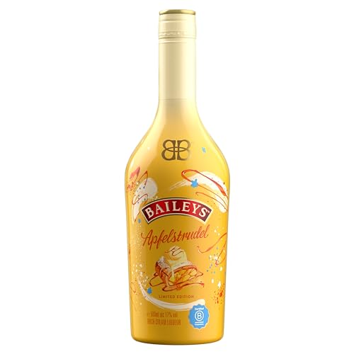 Baileys Apfelstrudel, B-Corp zertifiziert, Original Irish Cream Likör, limitierte Edition, Klassiker jetzt auch im Glas, Genuss pur & im Cocktail, 17% vol, 500ml Einzelflasche von Baileys