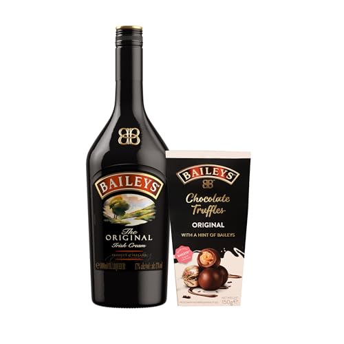 Baileys Original I 17% vol I 700ml Einzelflasche + Baileys Chocolate Truffles I 1 x 150g I einzeln verpackte Pralinen I Irish Cream Likör von Baileys