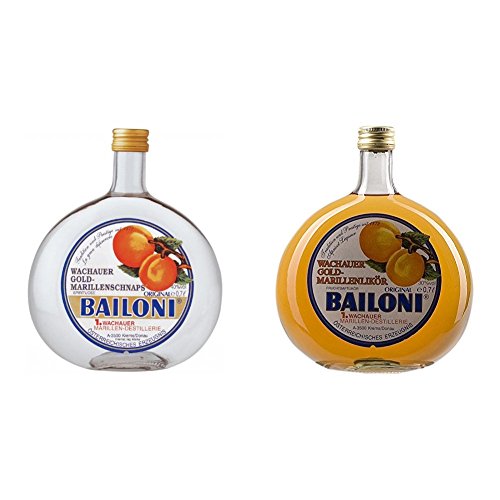 Bailoni Marillen - Schnaps aus Österreich, 1er Pack (1 x 700 ml) + Wachauer Gold-Marillenlikör, 1er Pack (1 x 700 ml) von Bailoni
