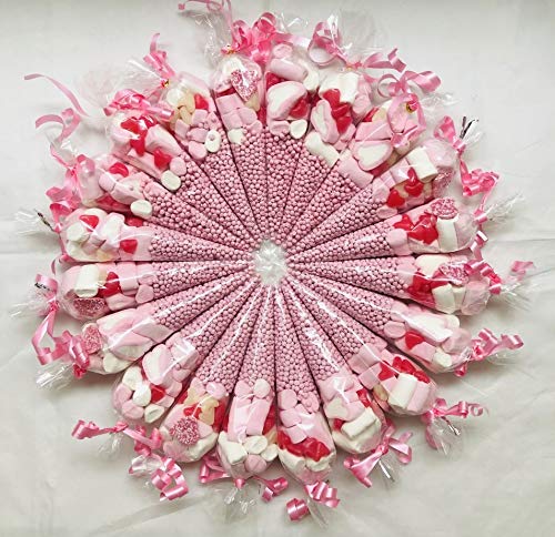 Süßigkeitentüten / Tüten für Süßigkeiten, gefüllt, Rosa, 6 Stück von Baking Friends