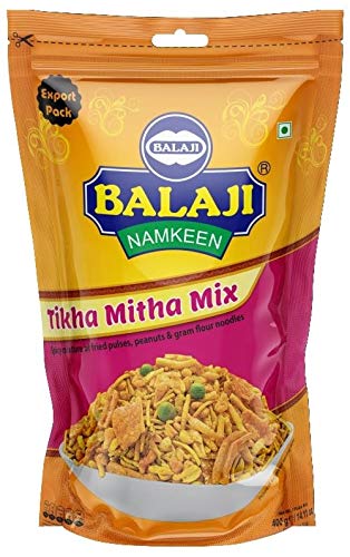 Balaji Tikha Mitha Mix Snacks Pikant - 400g - 4er-Packung von Balaji