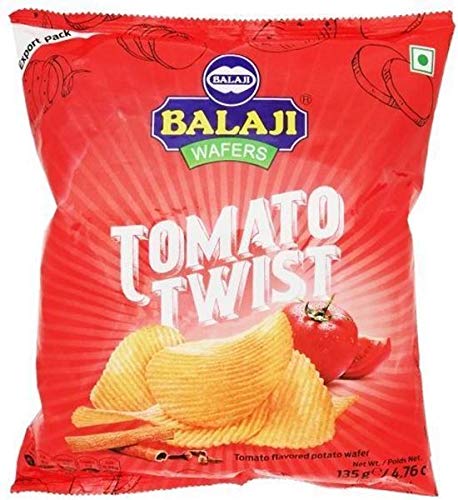 Balaji Tomato Twist Waffel Tomaten und Kartoffel - 135g - 2er-Packung von Balaji