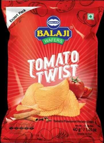 Balaji Tomato Twist Waffel Tomaten und Kartoffel - 40g - 3er-Packung von Balaji