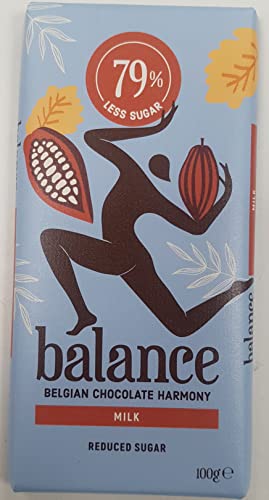 Balance Riegel mit Milchchokolade, Ohne Zuckerzusatz, 6er Pack (6 x 100 g) von Balance