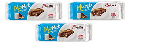3x Balconi Mix Milk Kuchen Snack mit Milchcreme mit Schokolade überzogen (10x35g) 350g von Balconi
