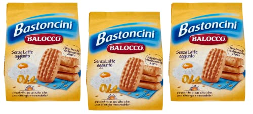 3x Balocco Bastoncini Kekse mit Zitronennote zum Frühstück 350g biscuits cookies von Balconi
