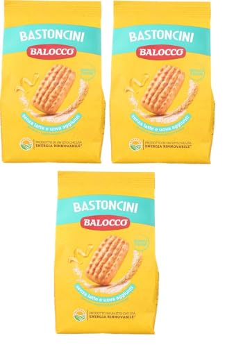 3x Balocco Bastoncini Kekse mit Zitronennote zum Frühstück 350g biscuits cookies von Balconi