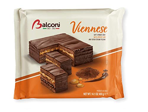 6x Balconi Viennese Schoko & Aprikose Torta Schokolade 400g kuchen Vienna cake von Balconi