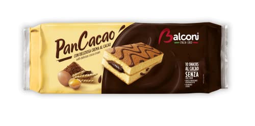 Balconi PanCacao Snack al Cacao Weicher Biskuitkuchen und Süße Kakaocreme 280g von Balconi