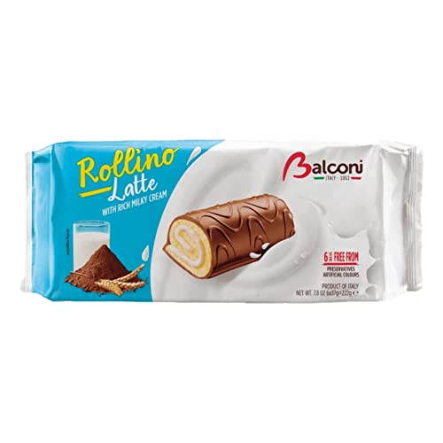 Balconi Rollino latte Milk milch creme Kuchen brioche kekse 6x 37g von Balconi