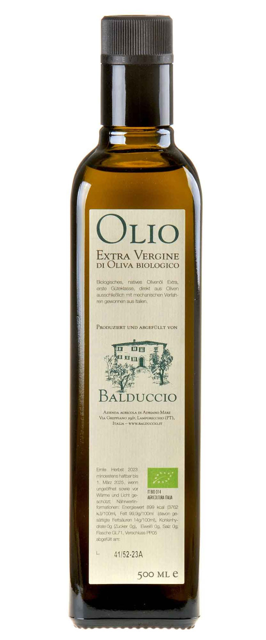 Balduccio Olivenöl Extra Vergine Bio 2023 500ml von Balduccio