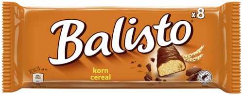 Balisto Schokoladen Großpackung, Korn-Mix, Getreide Schokoriegel, 8 x 18,5g, Schokolade, Müsliriegel, Schoko Großpackung (148g) von Balisto