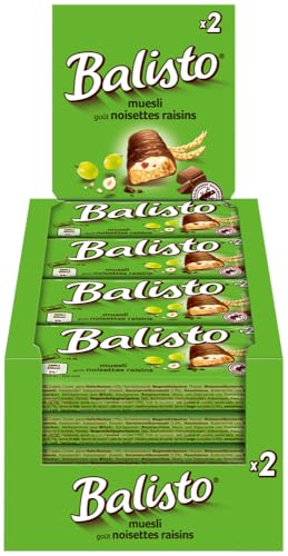 Balisto Müsli grün Großhandelskarton, 120 Riegel im Karton, 6 x 20 x 37g Riegel von Balisto