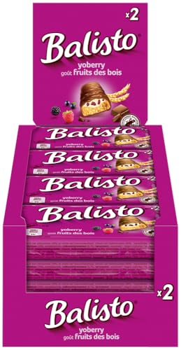 Balisto Riegel Yoberry 4x 20x27g Keks mit Vollkorn und einer Crème mit Waldbeerengeschmack, umhüllt von Milchschokolade - Schokoriegel Snack Schokolade Balisto Riegel Yoberry 4x 20x27g Keks mit Vollkorn und einer Crème mit Waldbeerengeschmack, umhüllt von Milchschokolade - Schokoriegel Snack Schokolade von Balisto